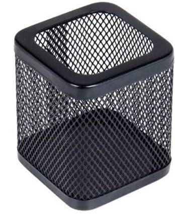 Aabha Enterprises Pen-Pencil Desk Holder Square Metal Mesh Office Desk Table Tool Organizer Pen, Pencil Holder for Office, Home and Study Table(Set of 1 Pcs)