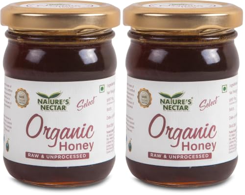 Image of Nature's Nectar Raw Organic Honey 150g | 100% Pure NMR Tested | Raw and Unprocessed (Pack of 2)