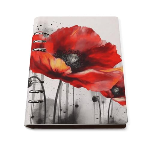 Cuaderno A5 de hojas sueltas en piel sintética de alta calidad y diseño duradero con anillas