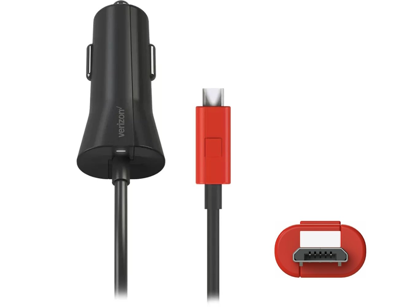 Verizon Cargador de coche de carga rápida micro USB