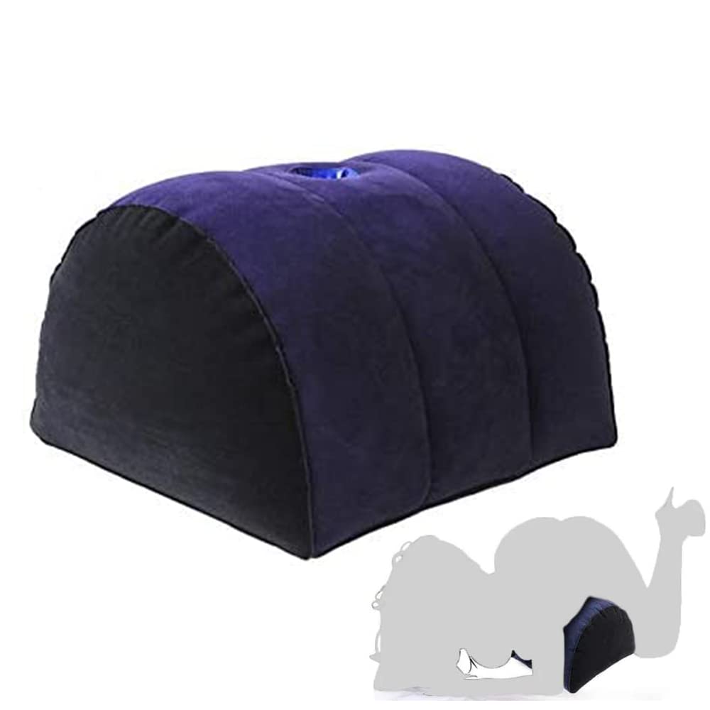 Almohada inflable de pareja ḄḌṢṂ Juego Ḍēēper Pöṣitions apoya el cojín para el descanso en casa（Azul oscuro）