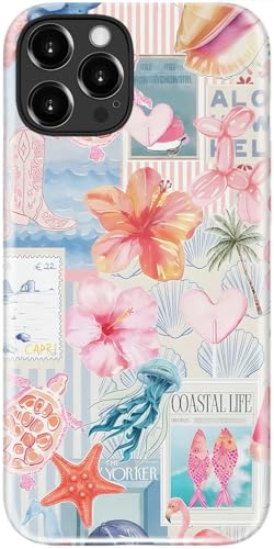 Coque iPhone 16 Pro compatible recharge sans fil double couche antichoc fleurs