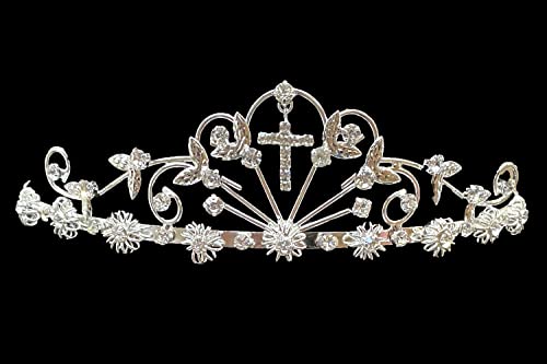 Pink Princess Girls Veil with Tiara - First Communion Veil for Girls 7-16 - 1st Holy Communion Veil - Velos para Primera Comunion2