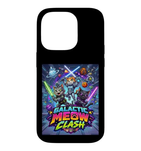 Cats Space Clash, Space Cats Illustration Graphic Cartoon �X�}�z�P�[�X iPhone 14 Pro �p
