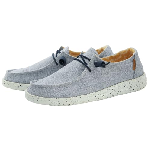 Image of HEYDUDE Women's Wendy Chambray | Women's Shoes | Women's Lace Up Loafers | Comfortable & Light-Weight