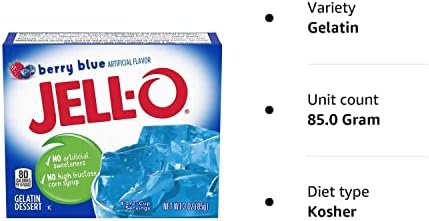 Jello Berry Blue Gelatin Dessert Jell-O 3oz 85g American Jelly Jello