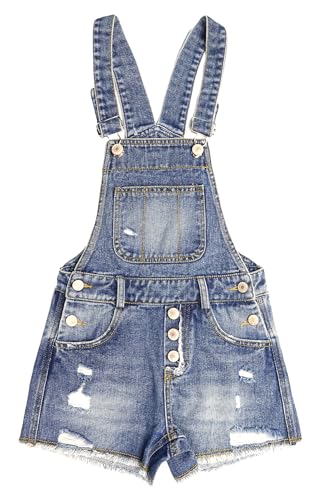 Short en jean pour filles mode endommagée avec finitions soignées KIDSCOOL SPACE