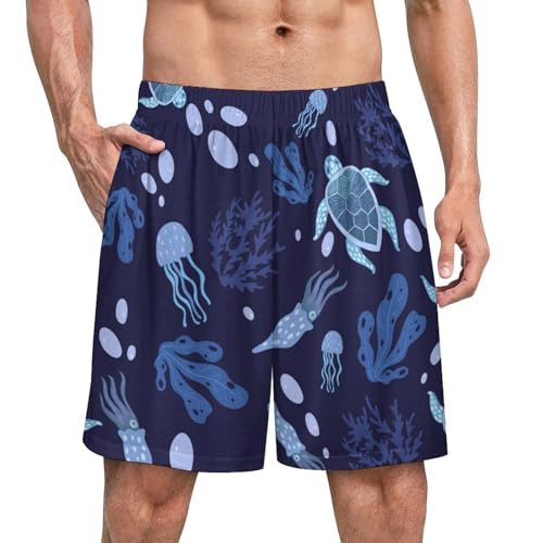 Short de bain tortue de mer homme shorts de surf pour natation et loisir