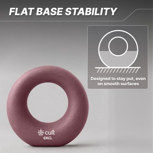 Image of Cult Moon Kettlebell 6 Kg with Neoprene Coating, Cast Iron Core, Wide Handle & Stable Base for Strength Training & Home Workouts