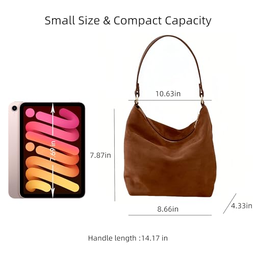 Image of Women's Faux Suede Lightweight Top Handle Crossbody Bag Leopard Print Purse Animal Small Handbag