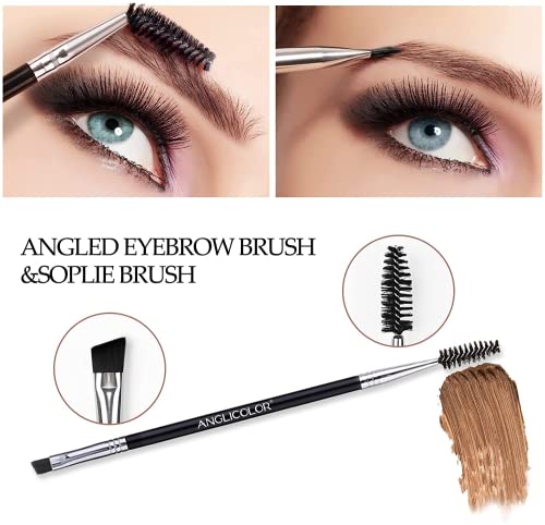 Anglicolor Eyebrow Gel Kit - Eye To Color Brow Gel With Eyebrow Brush, Multi-Color Eyebrow Pomade To Choose, Perfect Eyebrow Makeup (#02 Taupe) #TOP6