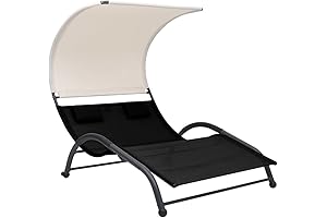 Funny Sunny Double Chaise Lounger - Outdoor Relaxation at Its Finest