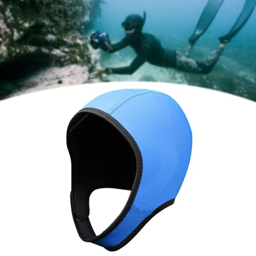 Gorro de neopreno 3mm para buceo y natación de invierno en color negro 5
