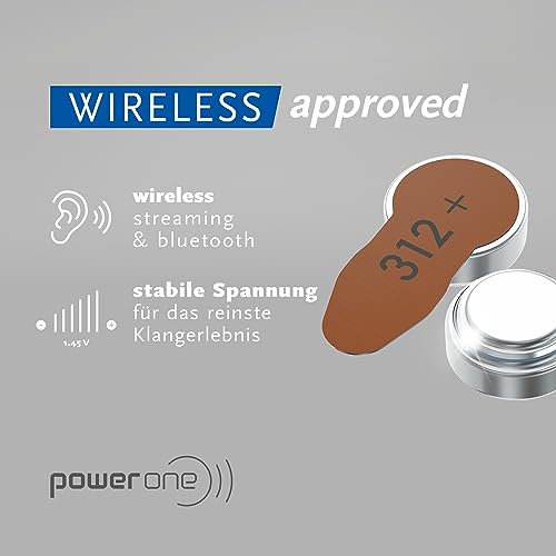 Image of Power One P312 Hearing Aid Battery (6-Pack)