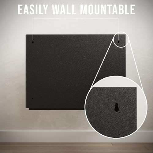 Image of amazon basics Stackable Wall Mount Storage Organizer - 1 Tier, Polypropylene Storage for Shoes, Toys, Books, Closet & Entryway, Multi-Purpose (51L x 15.5W x 38.5H cm), Black