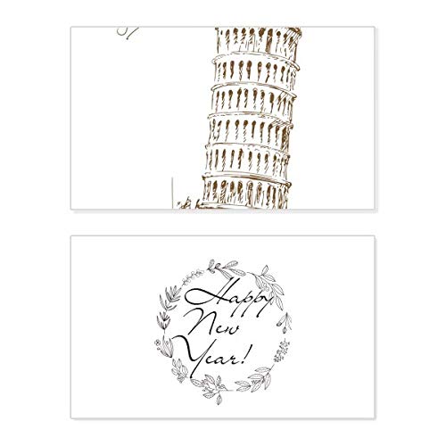 Tarjeta conmemorativa de Año Nuevo inspirada en Pisa Italia