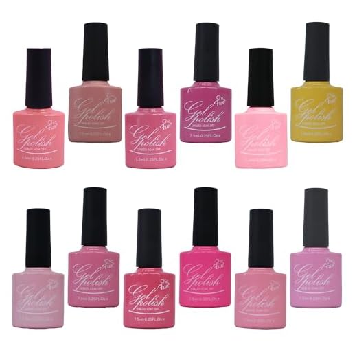 Kit 12un Esmalte Em gel Polish Gel Color Unha Profissional 7,5ml