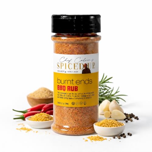 Burnt Ends BBQ Rub Seasoning for Beef, Chicken & Seafood | Bold Smoky Dry Steak Rub for Grilling - Sweet & Savory Brisket, Smoking Spices | Kosher, Non-GMO, 100% Vegan, Gluten-Free – 5.1 oz