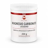 Magnesio Carbonato Leggero, Additivo Alimentare (E504) in Polvere 100% Naturale Senza Additivi e Dolcificanti, Regola Acidità dei Cibi e Mantiene la Freschezza, per Amanti della Cucina