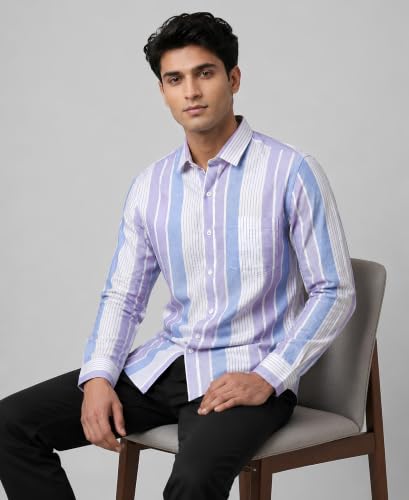 EXOTICA STYLE Store EXOTICA STYLE Men's Blue Striped Shirt - Image 6