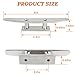 ORLANG 8 Inch 316 Stainless Steel Boat Cleats, Open Base Dock Cleats with Installation Accessories Screws, Boat Dock Cleats Rope Cleat for Boat Docks, Decks or Nautical Decor (2 Pack)
