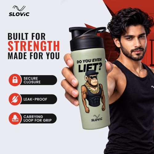 Image of SLOVIC Stainless Steel Shaker for Gym [750 ML] | Protein Shaker Bottle