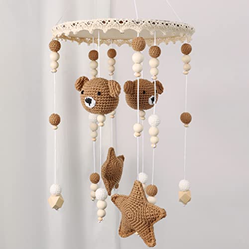 Image of Boho Bear Baby Crib Mobile - For Boys & Girls, Bassinet & Pack n Play