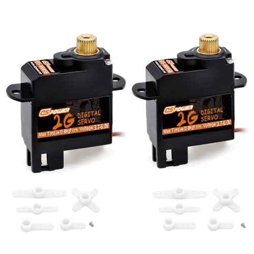 Image of 2PCS 2G Micro Servo,Digital Servo Mini Servo,Metal Gear Coreless Motor for Airplanes Fixed-Wing Helicopter Boat Plane Robot Model Toy Aircraft (JST1.25)