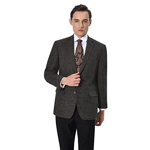 Mens Sports Coat Classic Fit 2 Button Wool Blend Blazer Business Jacket Suit #TOP2