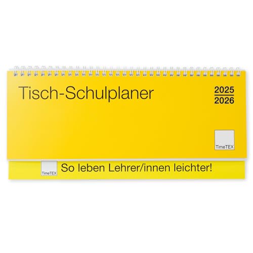 TimeTex Tisch-Schulplaner im Querformat - Schuljahr 2025-2026 - Lehrerkalender - Unterrichtsplaner - Timetex 10579