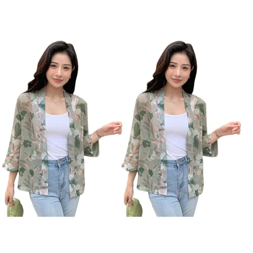Image of TOPLOT Women's Shrug | Stylish Layering Top | Floral Design Shrug | Easy Wear Structure | Trendy Look Styling | Versatile Casual & Everyday Fashion| Available in Pack of 2 (5148)