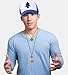 Dipper Hat Embroidered Blue Baseball Cap with Pocket Watch and Necklace Unisex Snap Adjust Halloween Cosplay