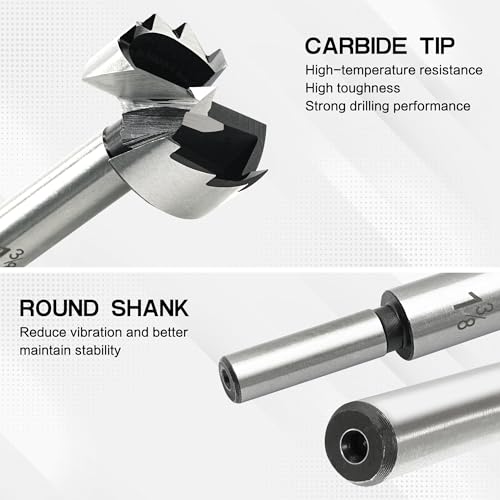 GMTOOLS Carbide Forstner Bit Set