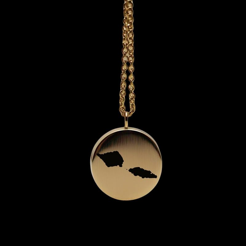 Pendentif Samoa argent et or 14k pour éviter les bijoux ternes