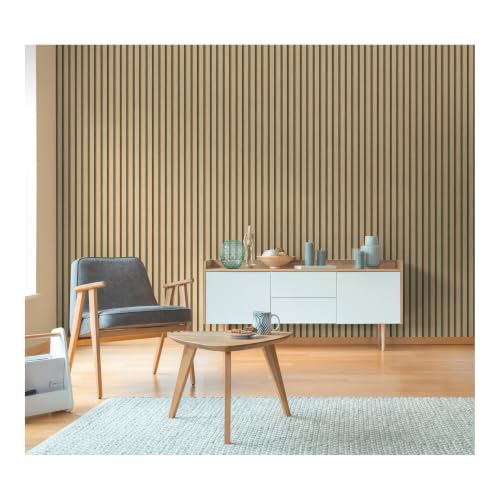 A.S. Création Holzpaneel-Vliestapete – Metallic, Beige – 0,53 x 10,05 m – Ansicht 5