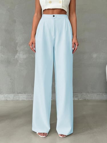 Image of Toochki Trousers for Woman Pants Women's Formal Office Korean | Black Track Pant | Straight | Cotton Spandex Stretchable Trouser | High-Waisted Bottom Wear