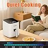 DEIME Air Fryer 2.5 L, Small Airfryer Digital Space Saving Compact, Bake, Reheat, Roasts for Quick Easy Meals, Mini Compact & Quiet, Nonstick & Dishwasher Safe Basket(White)