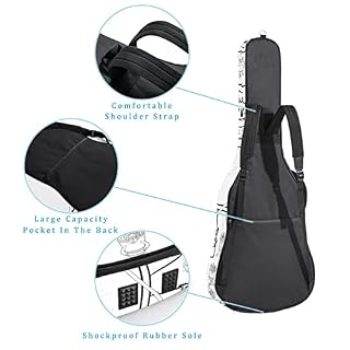 Étui de protection rembourré pour guitare acoustique classique Motif crâne d’Halloween, Multicolore 09, 42.9×16.9×4.7 in… - Les Beatles, Paul McCartney, John Lennon, RIngo Starr, George Harrison Étui de protection rembourré pour guitare acoustique classique Motif crâne d'Halloween, Multicolore 09, 42.9x16.9x4.7 in… – Image 3