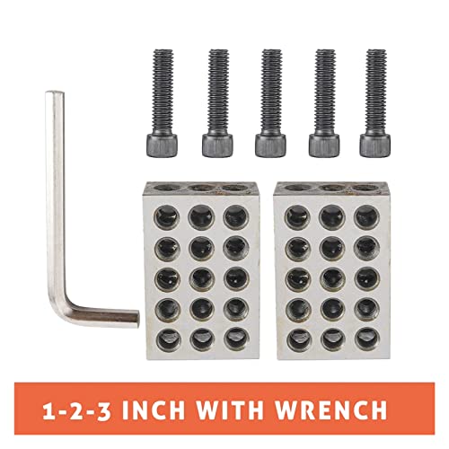 2 szt. Stal hartowana 1 3 "25 50 75 mm Bloki Precyzyjne narzędzie dla mechanika z 23 otworami(1-2-3 Inch-wrench)