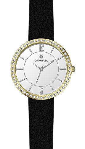 Montre Femme Orphelia Quartz- Affichage Analogique bracelet Cuir Noir et Cadran...