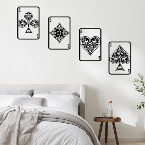 Décoration murale de poker en métal, cadeau idéal pour joueur