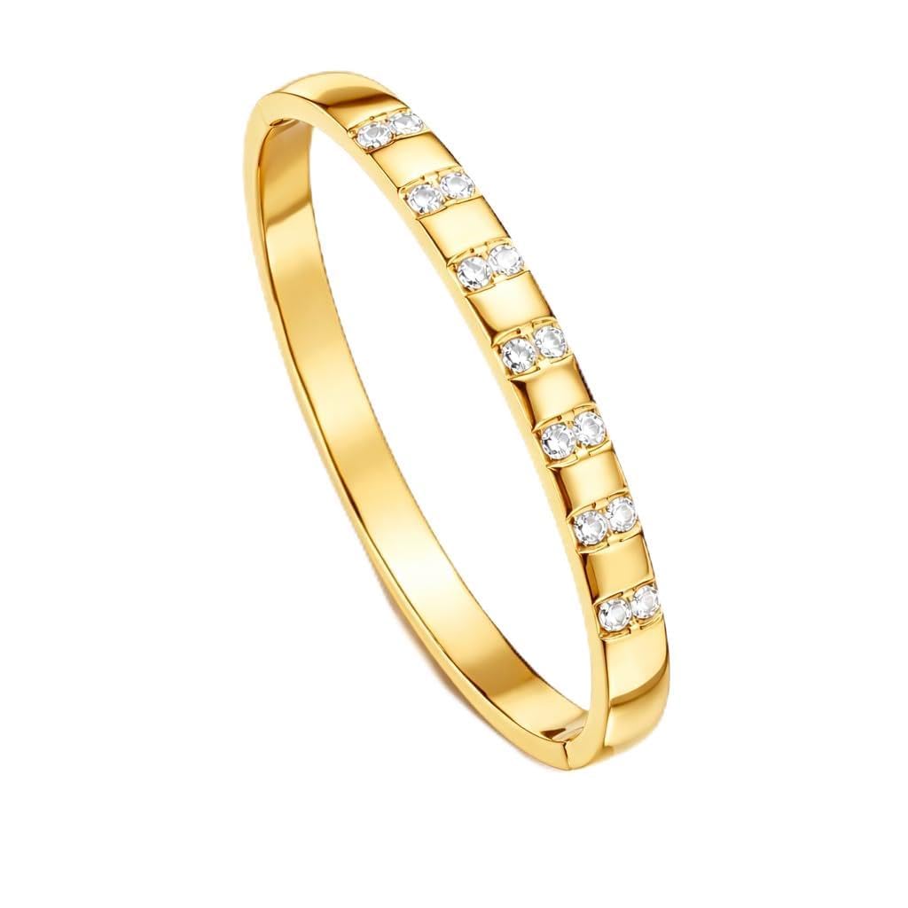 ROUGEMONT Damen Armreif-Hypoallergen-Klassisches zeitloses Design-Hochglanz -Funkelnde Zirkonia-mit stilvoller Geschenkverpackung Jewellery