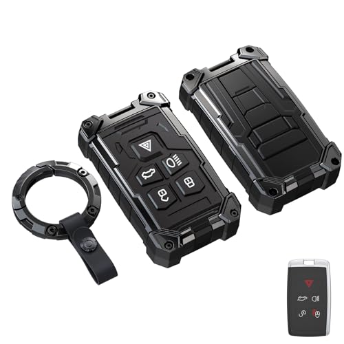 Heavy Key Fob Cover for Range Rover, Keychain, Metal Silicone Key Fob Case Compatible with Range...