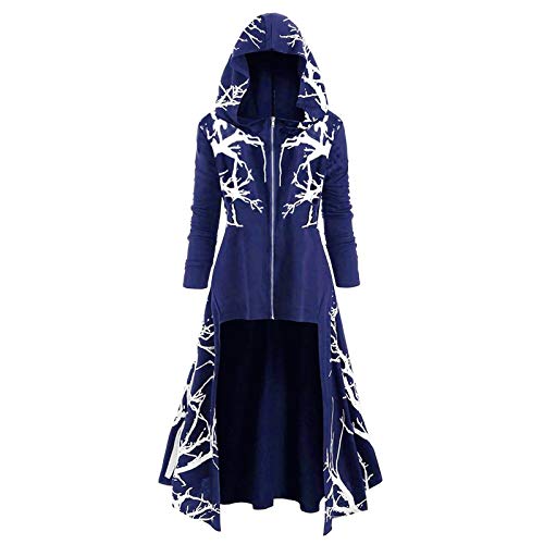 Chemise robe à capuche grande taille imprimé arbre pour femme