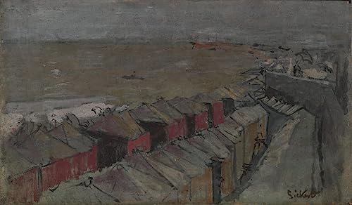 Toile Murale Baignade Huttes Dieppe Sickert pour habiller un grand mur vide de salon 60x90