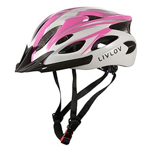 LIVLOV V1 Adult Bike Helmet 56-62CM with Visor, 18 Vents, Cycling Bicycle Helmets Adjustable Lightweight Youth Mens…