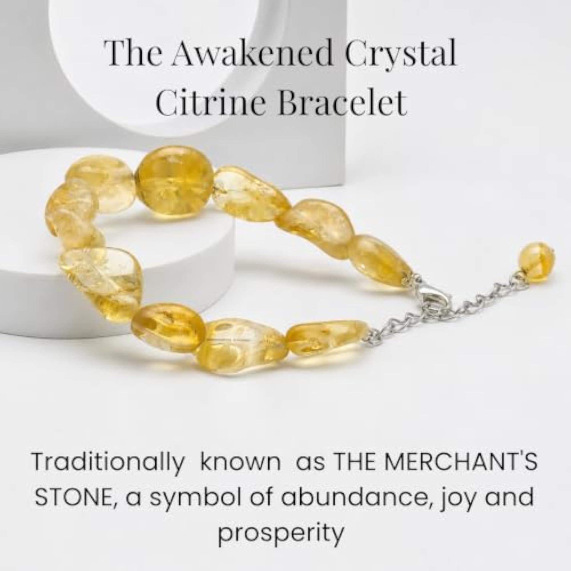 Citrine Tumble Bracelet, Natural Stone