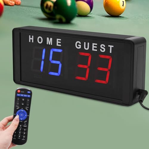 TFCFL Led Portable Large Digital Scoreboard, Electronic Scoreboard with Remote Control, Digital Scorer, Desktop Electronic Scoreboard, Scoreboard for Various Indoor and Outdoor Competitions
