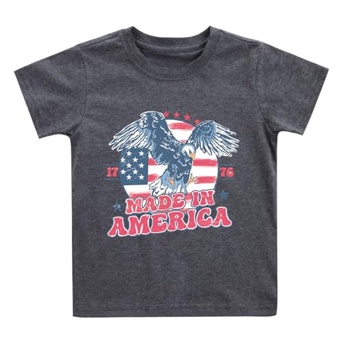 Image of Boys Girls Fourth of July Shirt Toddler Patriotic 4th of July Clothes for Kids 1-7 Years