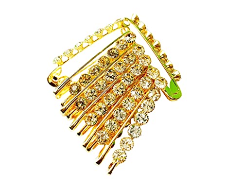 Épingles à sari dorées avec strass pour sublimer vos fêtes - 3